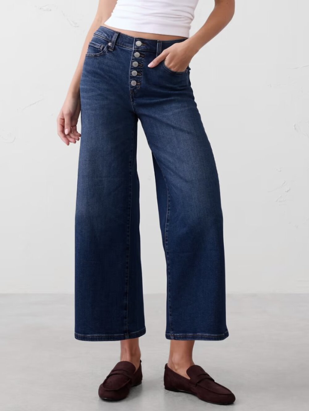 NWT Banana Republic Wide-Leg High-Rise Cropped Jean